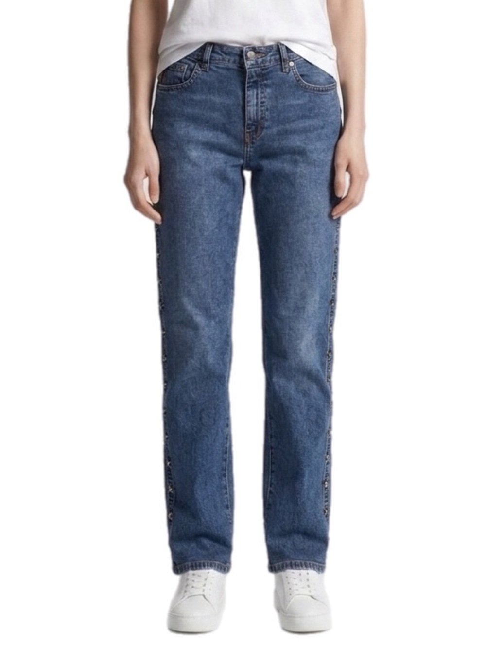 Moschino | DONNA Denim Jeans Mid-Blue Wash Straight Leg